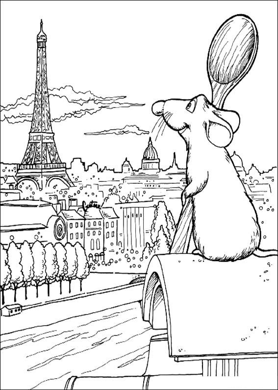 Plansa de colorat cu Ratatouille 18 10